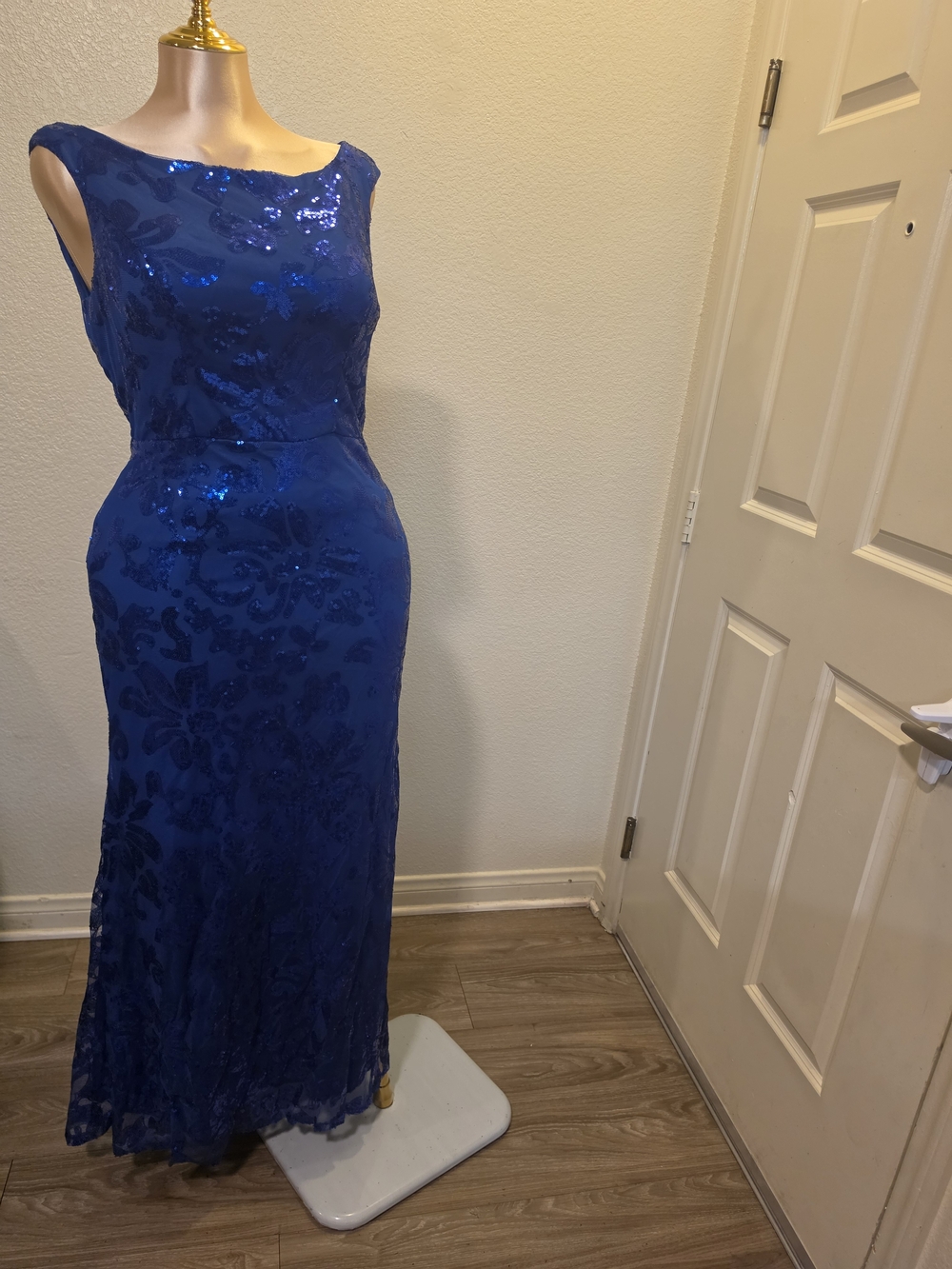 Blue Sequin Maxi Dress Like New